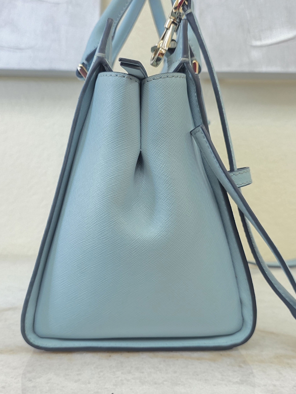 Kate Spade Cameron Medium Satchel Seaside Light Blue Saffiano Leather - Picture 2 of 16